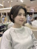 ♯丸みシルエットで叶う小顔見せ上品ボブ♯