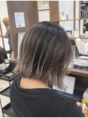 ROUIS 津田沼 ボブ バレイヤージュ ホワイトベージュ 