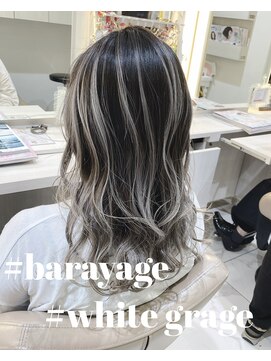 アッシュ 大宮店(Ash) コントラストバレイヤージュ×ホワイトグレージュ