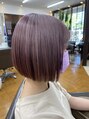ウーマンピュア(WOMAN Pure) 1ブリーチ ピンクパープル切りっぱなしボブ