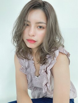 ルービック バランス 天王寺(Rubik's×Balance) 大人かわいいフェザーバング_透明感グレージュ