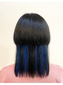 クラゲヘアー×青メッシュ