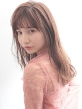 ウィズアール 成田三里塚店(Wiz-R) シースルーバングミルクティーピンク