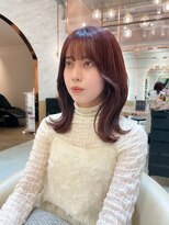 ロンド エスポワール 錦糸町(Lond espoir)&nbsp;黒髪レイヤーロンググレーベージュ前髪パーマ【韓国ヘア鈴木颯】