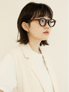 オンク 新宿(onk) 黒髪/グレーベージュ/レイヤーロング/前髪パーマ[新宿駅]