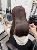 セミディ/姫カット/シアーカラー/ピンクブラウン