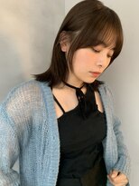 外ハネボブショコラアッシュ前髪小顔カットモテ髪