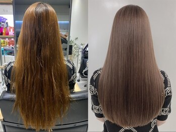 サイ(sai)の写真/【ブリーチ毛にもオススメ】《オージュア》最高峰髪質改善トリートメント導入サロン*質感柔らかな絹髪へ♪
