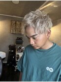 ホワイトベージュメンズカラーブリーチカラーベージュカラー