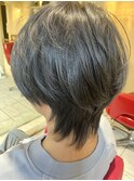 白髪ぼかしブリーチ　サファイア