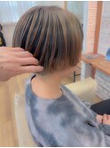 ショートボブ×アンブレラカラー