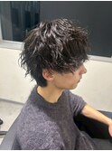 波巻きツイストスパイラルパーマ/フェザーパーマ/眉毛/メンズ