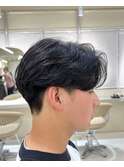 センターパート/曲がる縮毛矯正