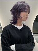 ハッシュカット/ウルフボブ/ラベンダーカラー