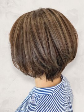 モッズヘア 足利(mod'hair) "ふんわりショートボブ透明感アッシュブラウン小顔ナチュラル "