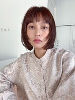 タス(tas)&nbsp;ウルフボブ 似合わせカット顔周り顔まわり髪質改善