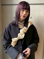 エトレ(etore)&nbsp;ミディアム/ボブ/切りっぱなし/レッドバイオレット