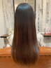 カット+酸性ストレート+ダメージレスカラー　18000円
