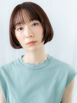 ドクターズサロン LAB 小山店 大人可愛いブリーチなし暗髪ひし形丸みボブa小山20代30代40代