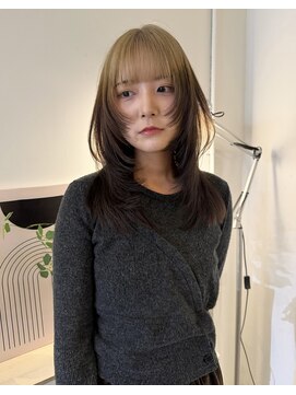 ニコフクオカヘアーメイク(NIKO Fukuoka Hair Make) 《NIKO》ルーツカラー×レイヤーカット☆福岡天神