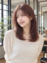 ウト(Uto)&nbsp;レイヤーカット/ピンクベージュ/韓国風メテオ髪質改善/四条烏丸