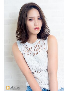 アルターリアン(aL ter LieN) 【aL-ter LieN TAKU】かきあげバング☆重めウェーブスタイル