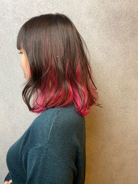 ヘアサロンエムフィス 池袋東口(HAIR SALON M Fe's) 外ハネボブ/アッシュブラウン/ネオウルフ/デザインカラー