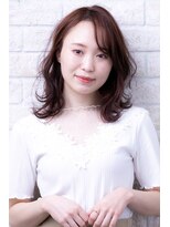 ヘアーアートシフォン 川口東口店(hair art chiffon)&nbsp;ダークアッシュ/大人ガーリー/ミディアムレイヤーカット