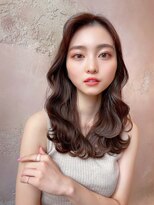 ロンドローズ 名古屋(Lond damaskRose)&nbsp;チョコレート 切りっぱなし イヤリングカラー 韓国ヘア 顔周り