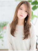 綾瀬/髪質改善/シルキーベージュで流れるレイヤーロングb