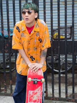 リブロ 三軒茶屋(LIBRO) ストリート系×グリーンヘア