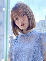 ロンド レグリーズ 立川(Lond leglise)&nbsp;ミニボブ/タッセルボブ/韓国レイヤー/顔周り/グレージュ