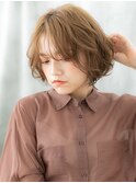 ふわカールでフレンチカジュアルミディヘアc古河20代30代40代