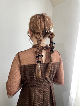 ロットアニバース(lott annibirth) 【髪質改善】ツイン編みおろしアレンジ@SARASA