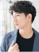 ワイルド前髪パーマセミウエットアンニュイヘアm札幌月寒