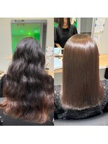 ボヌール オオサカ(Bonheur OSAKA)&nbsp;桝井》縮毛矯正とカラーの同日施術で理想の髪へ
