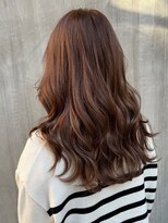 ジプソ 池袋西口(Gypso)&nbsp;デジタルパーマロング　コテ巻き風　ピンクベージュ