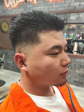 スリーセント 栄(3/cent) オールバック/フェードカット/スキンフェード