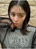 30代40代ミディアムウルフ乾かすだけアッシュグレージュ透明感