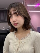 ロンドワン 三宮元町(Lond one) ボブ/切りっぱなしボブ/タッセルボブ/ダークグレー/ミニボブ