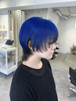 シーン(seen)&nbsp;○中性ウルフカットウルフレイヤーカットマッシュウルフ青髪