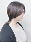 <くびれショートウルフレイヤー大人マッシュウルフカット30代2