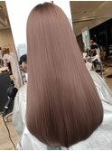 ピンクベージュ　コーラルピンク　ベージュ　ブリーチなし