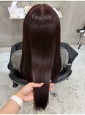 カシスレッド暖色カラーレイヤーカット
