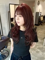 アルトラ(ALTLA)&nbsp;ハッシュカット×ダークレッドカラー