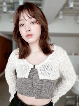 フォト 武蔵小杉(foto) 姫カットレイヤー/暗めカラー/韓国風巻き/レイヤーカット