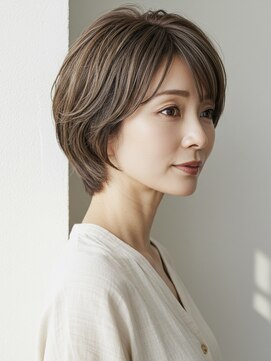 レヴィア(REVIA) 白髪ぼかしハイライトブリーチミルクティーベージュ