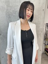 モリオ(morio)&nbsp;＊ミニボブ切りっぱなしボブ耳かけボブ大人顎ラインボブ軽めボブ