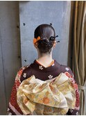 【e.dit tokyo macoto】卒業式アレンジ着物アレンジ袴ヘア