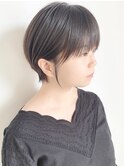 大人かわいい髪質改善カラーショートボブ耳かけ